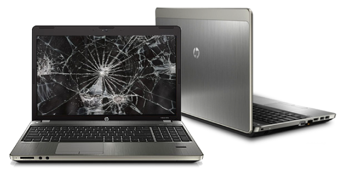 broken laptop screen